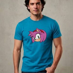 3 Camiseta Azul Turquesa Adulto Masculino Amy Sonic mlca