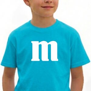 3 Camiseta Azul Turquesa Infantil M&m MM mlc