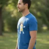 Camiseta Azul Adulto Bluey Pai Bandit