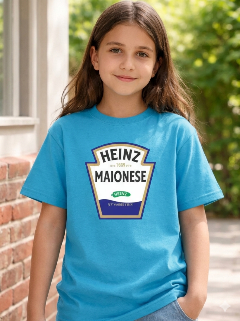 Camiseta Amarrela Maionese Heinz Infantil