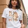 Camiseta Bluey Chilli Mãe Feminina Baby Look