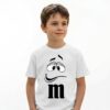 Camiseta Branca Ss Infantil M&m Mod 2 mlc
