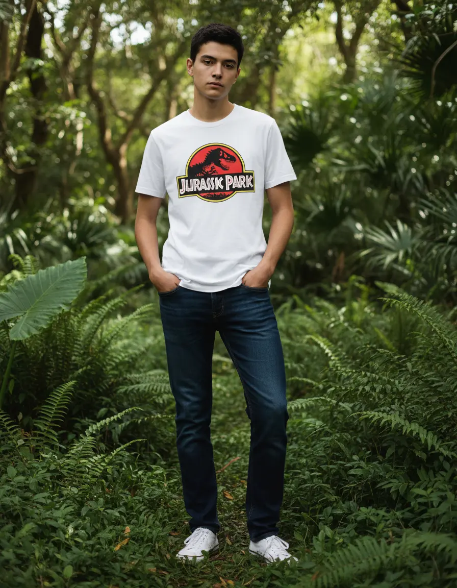 Camiseta Jurassic Park Cores Adulto Unissex T-shirt