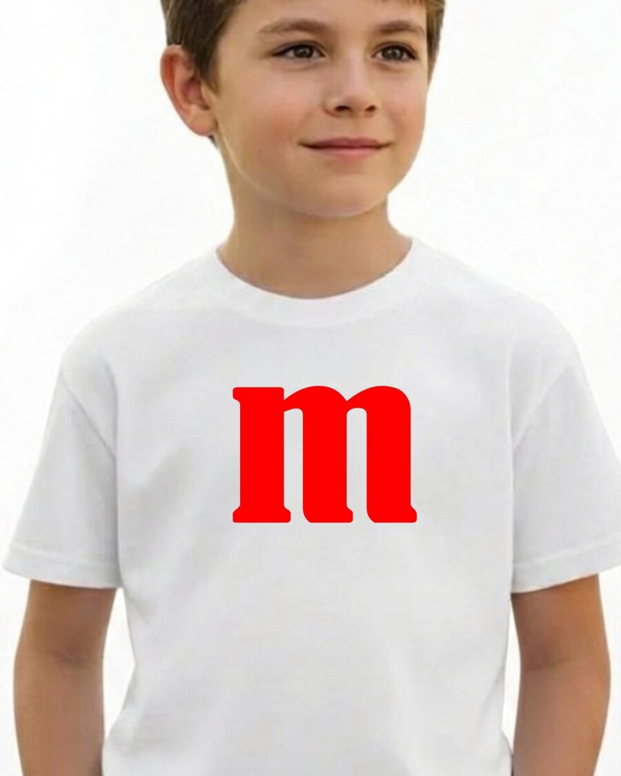 Camiseta Branca Infantil M&m MM mlr