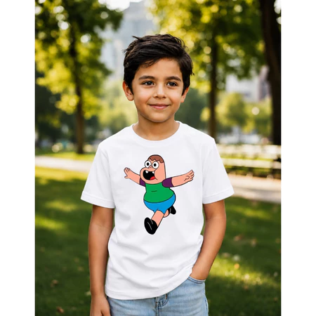 Camiseta Branca Infantil Clarencio O Otimista Blusa Menino Menina Unissex Malha Fria PV Nao Amassa Cores spe