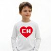 Camiseta Chapolin Colorado Infantil Manga Longa ( Branca )