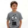 Camiseta Cinza Ss Infantil M&m Mod 2 mlc