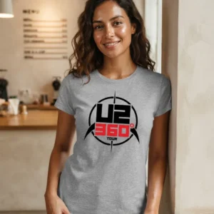 5 Camiseta Cinza Banda U2, 360 Tour ( Baby Look ) mlca