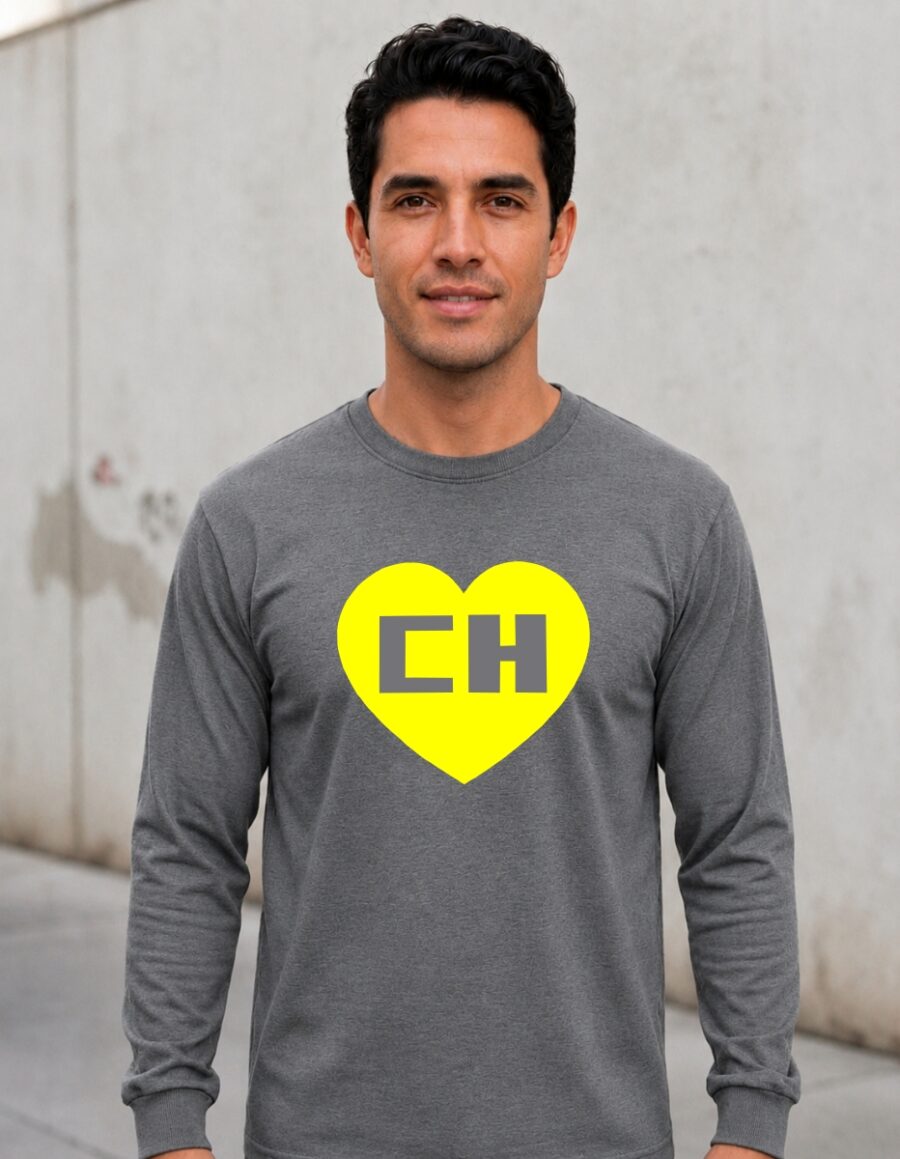 Camiseta Manga Longa Adulto Unissex Chapolin Colorado ( Cinza )