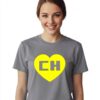 Camiseta Chapolin Colorado Baby Look ( Cinza )