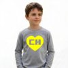 Camiseta Chapolin Colorado Infantil Manga Longa ( Cinza )