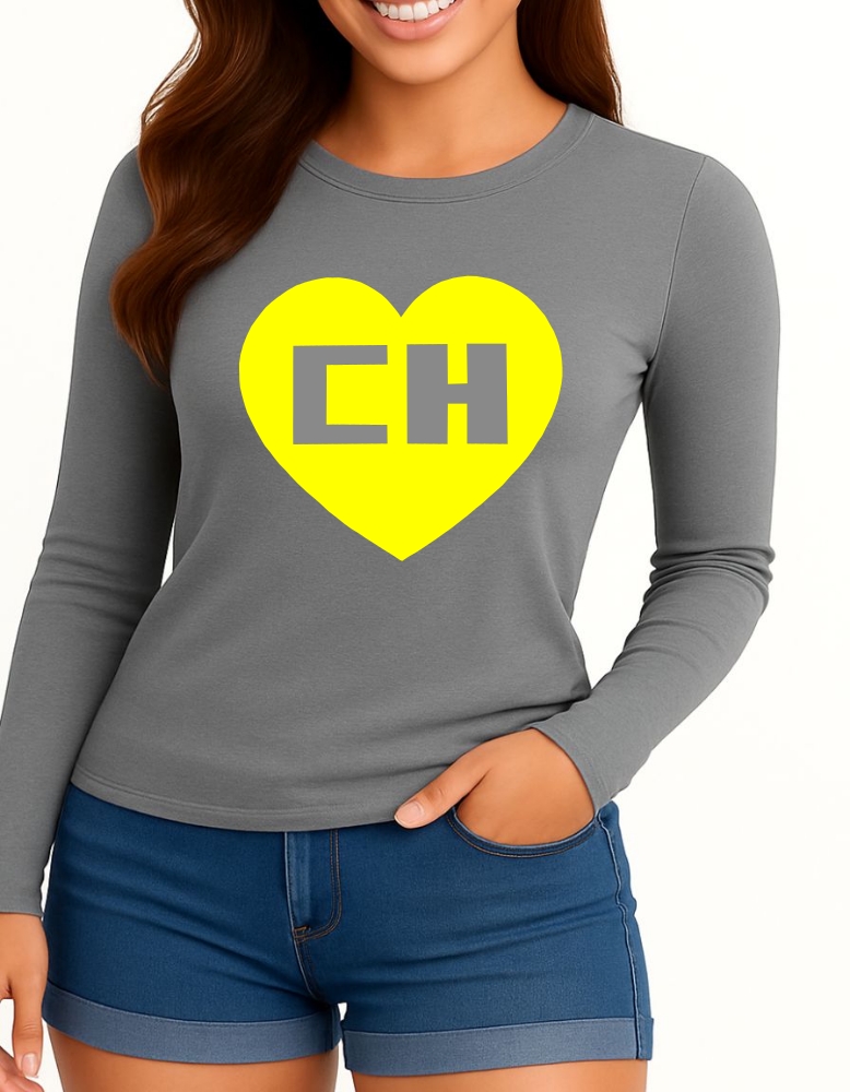 Camiseta Chapolin Colorado Baby Look Manga Longa ( Cinza )