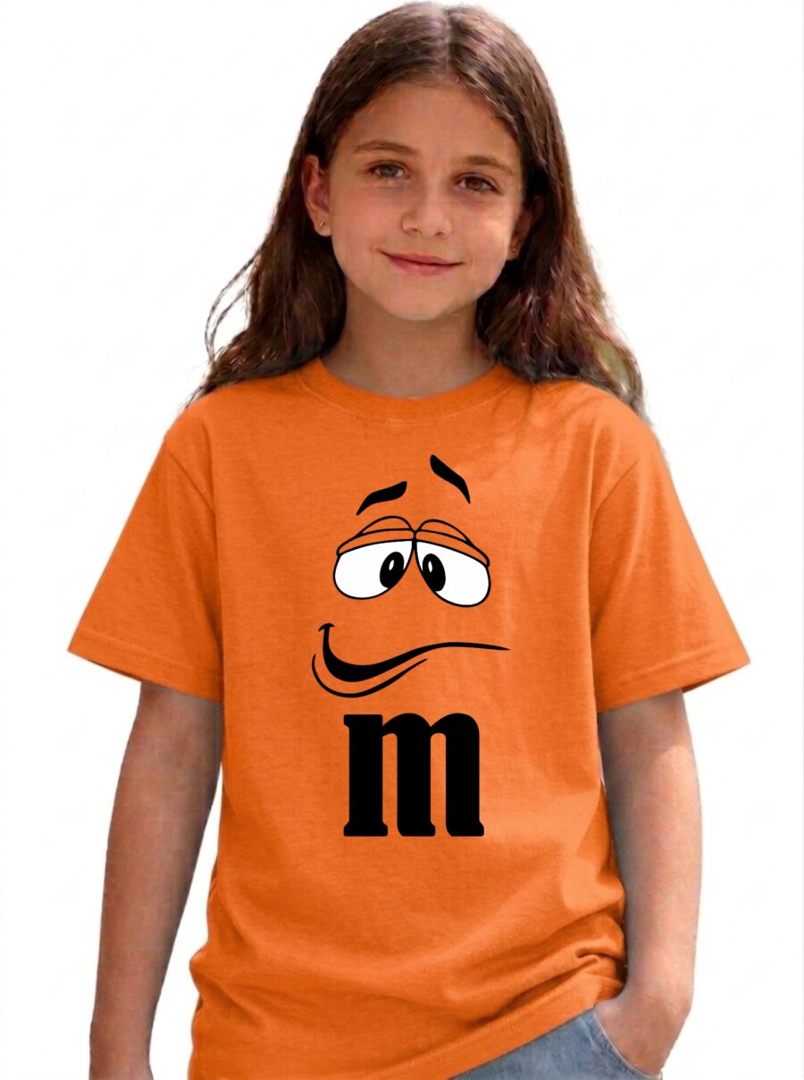 Camiseta Laranja Ss Infantil M&m Mod 2 mlca