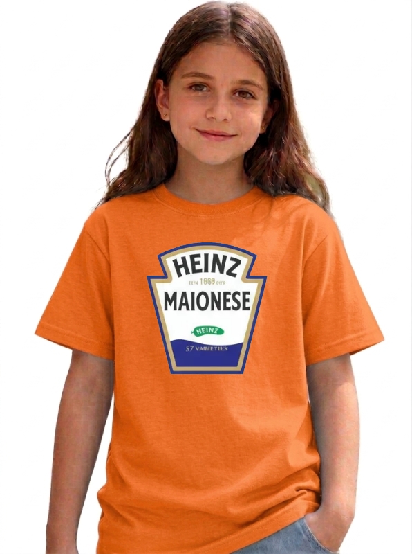Camiseta Amarrela Maionese Heinz Infantil