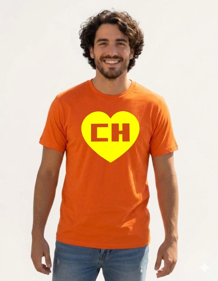 6 Camiseta Chapolin Colorado Adulto Unissex ( Laranja )