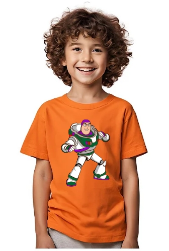 Camiseta Buzz Lightyear Toy Story Infantil ( Laranja )