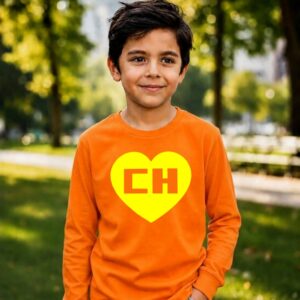 6_chapolin Camiseta Chapolin Colorado Infantil Manga Longa ( Laranja )