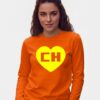 Camiseta Chapolin Colorado Baby Look Manga Longa ( Laranja )