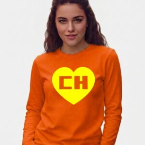 6_chapolin Camiseta Chapolin Colorado Baby Look Manga Longa ( Laranja )
