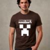 Camiseta Marrom Ss Adulto Minecraft mlc