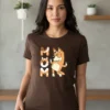Camiseta Bluey Chilli Mãe Feminina Baby Look