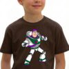 Camiseta Marrom Manga Curta Amarela Infantil Buzz Toy Story mlc