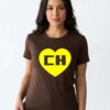 Camiseta Chapolin Colorado Baby Look ( Marrom )