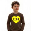 Camiseta Chapolin Colorado Infantil Manga Longa ( Marrom )