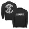 Moletom Preto Flanelado Preto Infantil Sons Of Anarchy Samcro mlr