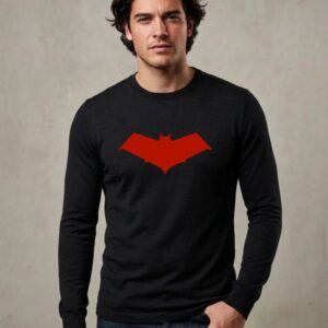 8 Camiseta Manga Longa Adulto Unissex Robin Capuz Vermelho mlc