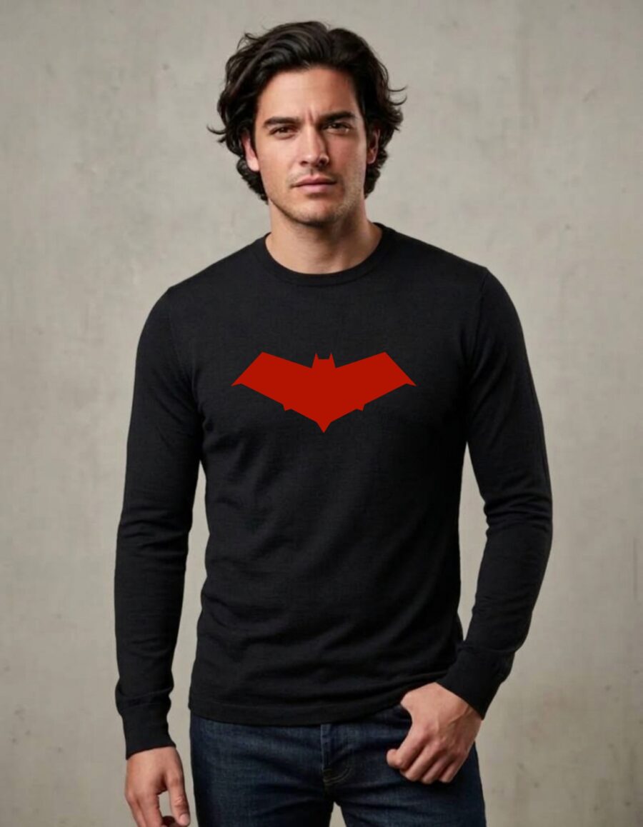 Camiseta Manga Longa Adulto Unissex Robin Capuz Vermelho mlc