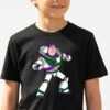 8 Camiseta Preta Manga Curta Amarela Infantil Buzz Toy Story mlc