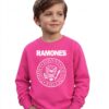 Moletom Flanelado Rosa Infantil Ramones Premium mlc