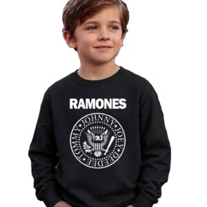 8 Moletom Preto Algodão Flanelado Preto Infantil Ramones Premium mlc