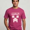 Camiseta Rosa Ss Adulto Minecraft mlr