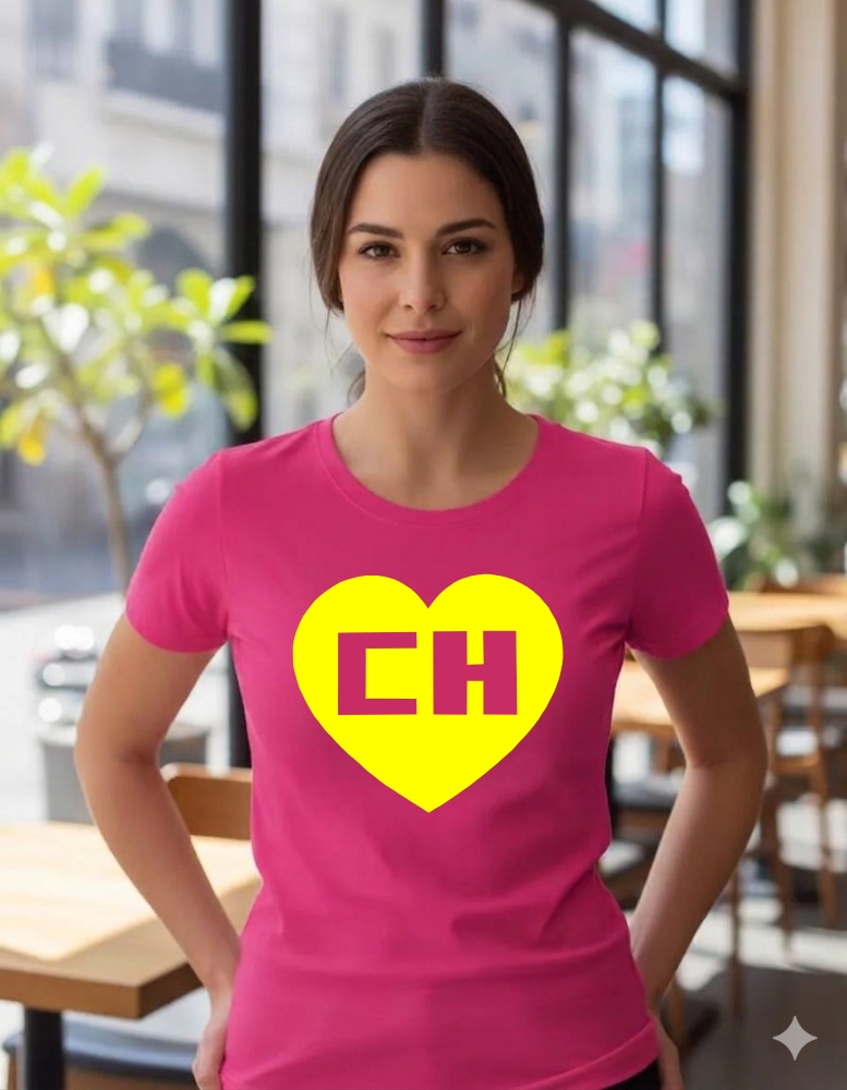 Camiseta Chapolin Colorado Baby Look ( Rosa )