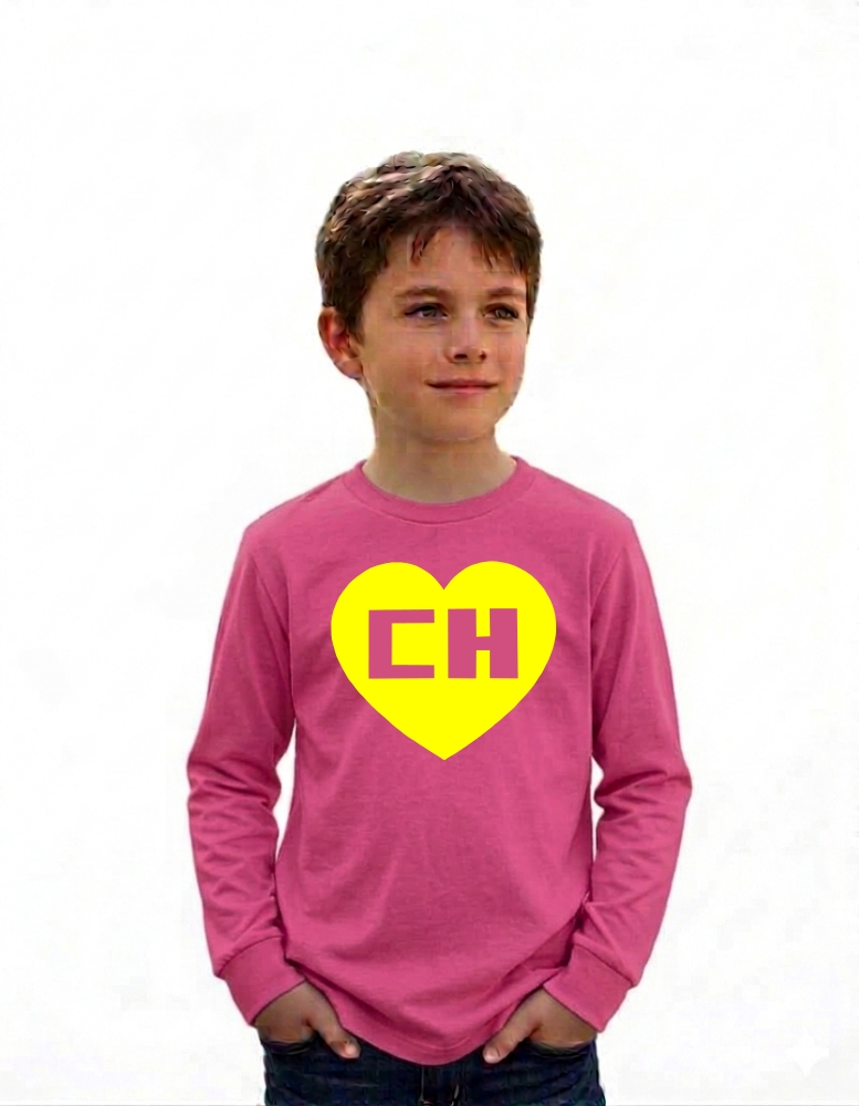 Camiseta Chapolin Colorado Infantil Manga Longa ( Rosa )