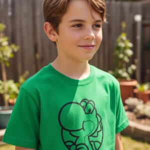 a Camiseta Yoshi Silhueta Mario Bros Infantil T-shirt