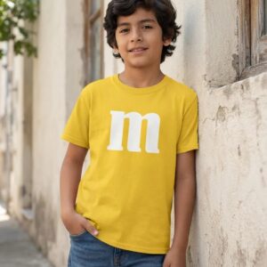 a Camiseta Amarela Unissex Infantil M&m M
