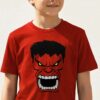 Camiseta Hulk DC Comics infantil ( Vermelha )