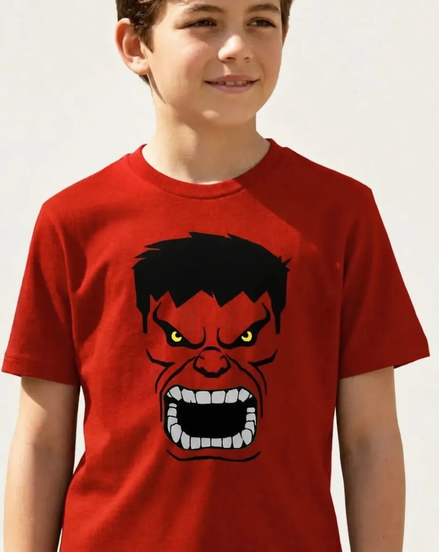 Camiseta Hulk DC Comics infantil ( Vermelha )