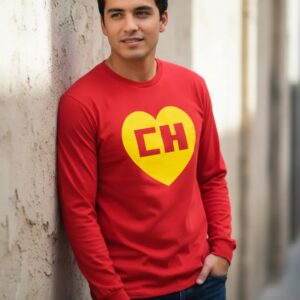 Camiseta Manga Comprida Adulto Unissex Chapolin Colorado ( Vermelha )