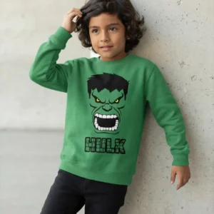 a Blusa Moletom Hulk Marvel Infantil Verde