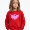 Moletom Infantil Vermelho Com Estampa Corujita mlc