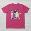 Camiseta Bluey Pai Bandit Adulto Rosa