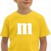 Camiseta Amarela Unissex Infantil M&m M