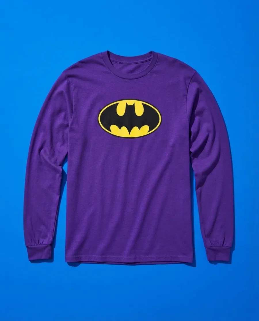 b Camiseta Manga Longa Batman Logo Clássico Adulto Unissex
