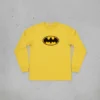 Camiseta Manga Longa Batman Logo Clássico Adulto ( Amarela )