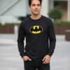 Camiseta Manga Longa Batman Logo Clássico Adulto