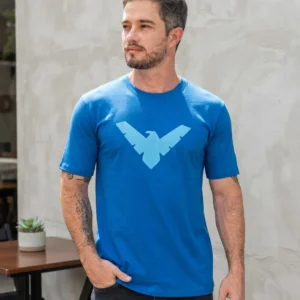 b Camiseta Azul Asa Noturna, Dick Grayson ( Adulto Tradicional ) mlc